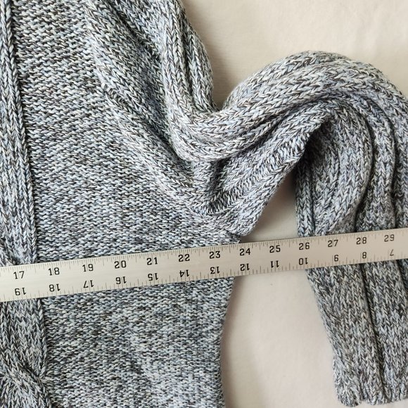 Relativity Womens Blue Black Cable Knit Cotton Half Zip Pullover Sweater Size 3X - Picture 8 of 11